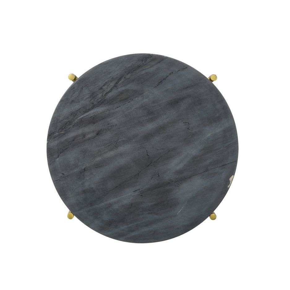 Farid Side Table - Black Marble