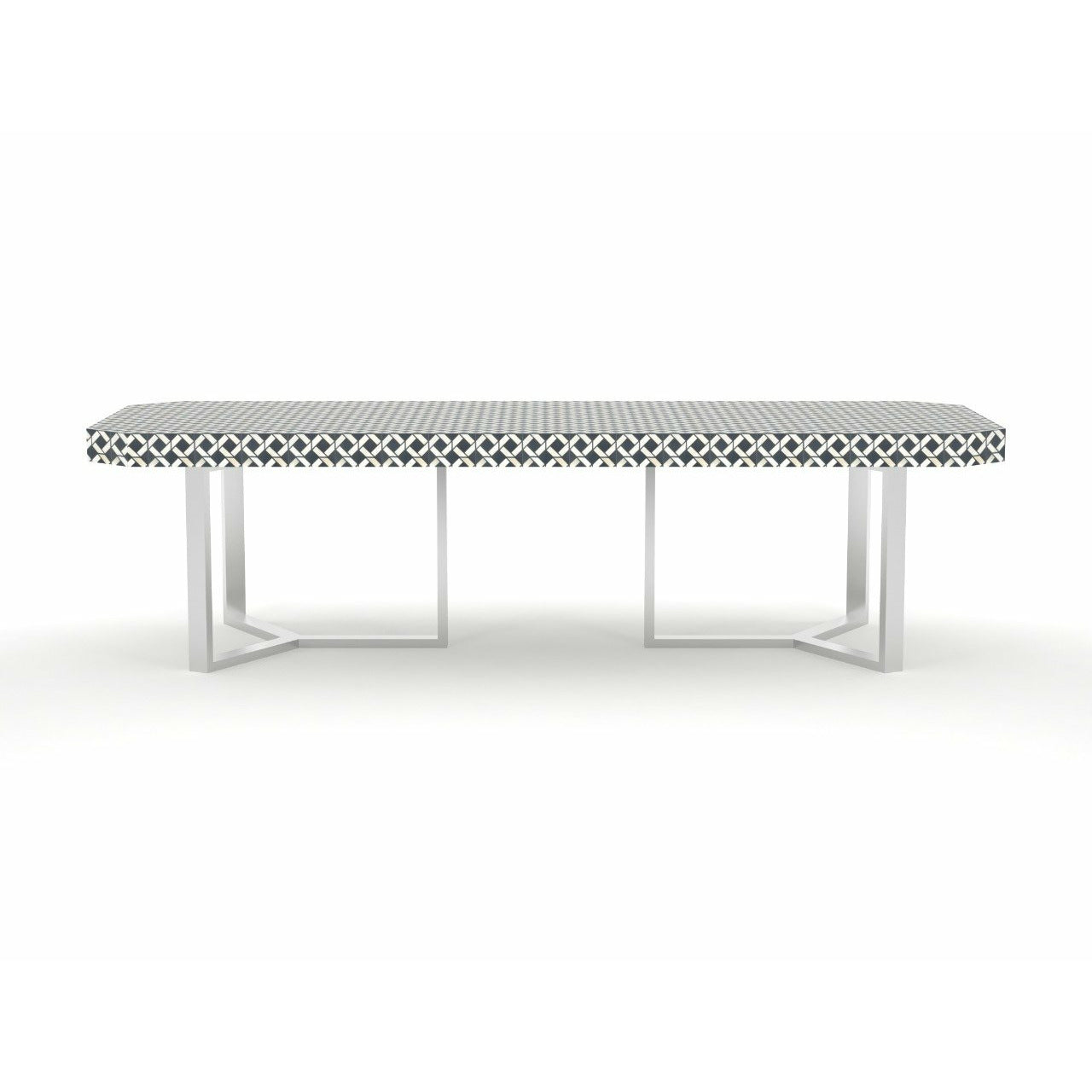 Milos Dining Table - Bone Inlay 8 Seater