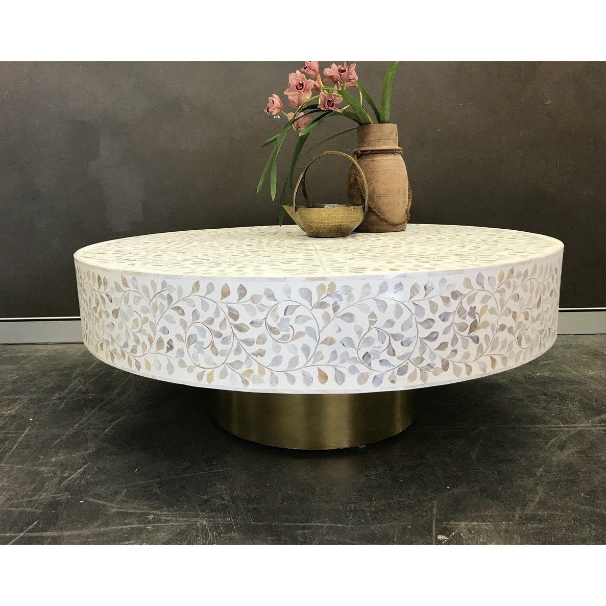 Iris Coffee Table - White Mother of Pearl - Tabeer Homes