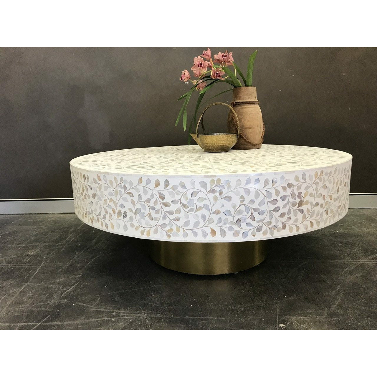Iris Coffee Table - White Mother of Pearl