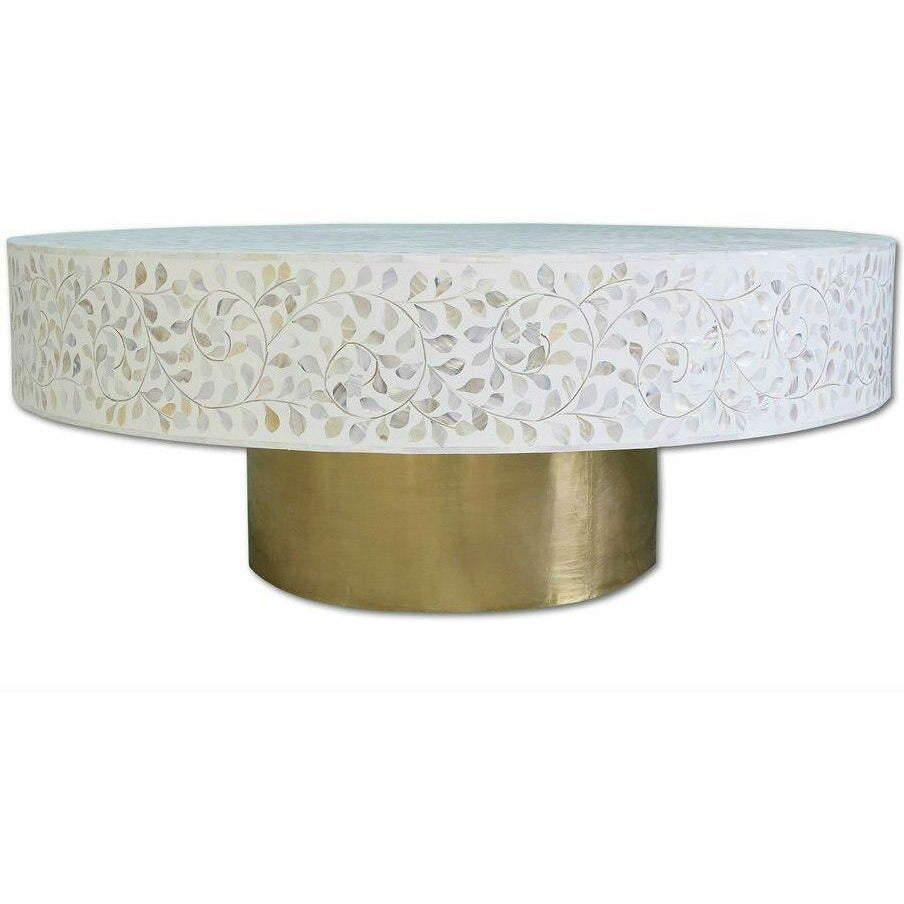 Iris Coffee Table - White Mother of Pearl - Tabeer Homes