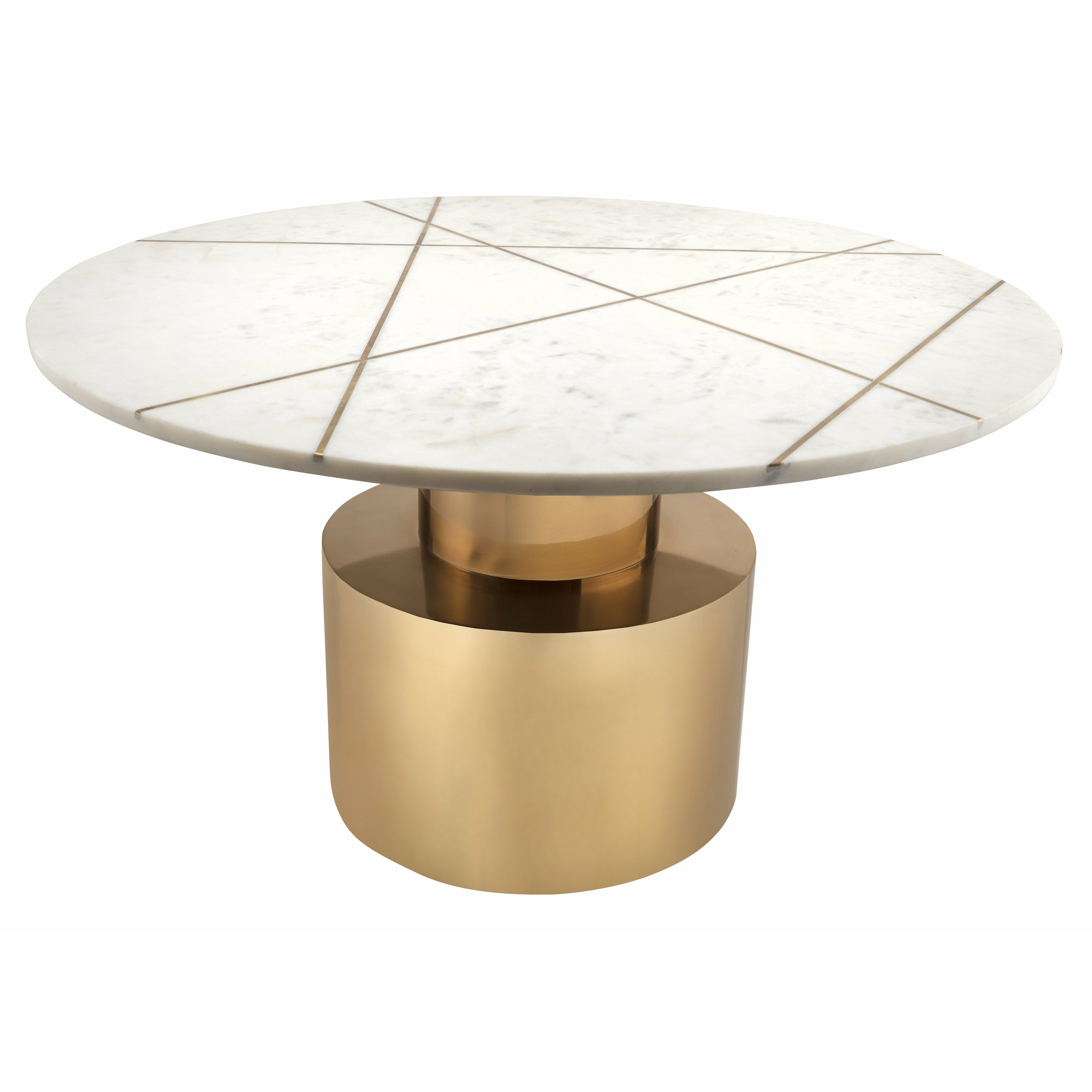 Rohini Coffee Table - White Marble - Tabeer Homes