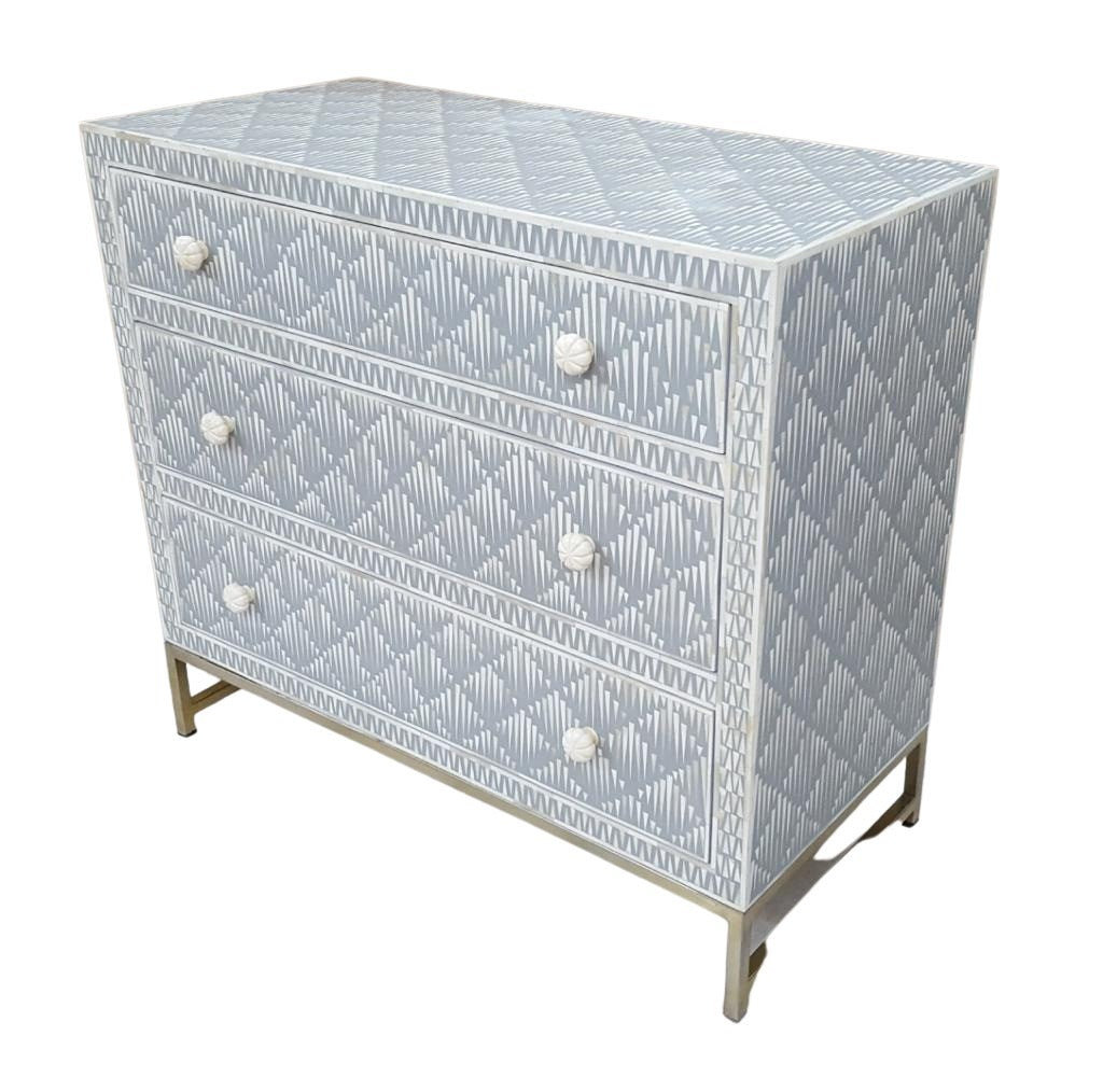 Elnaz Chest of Drawers - Grey Bone Inlay - Tabeer Homes