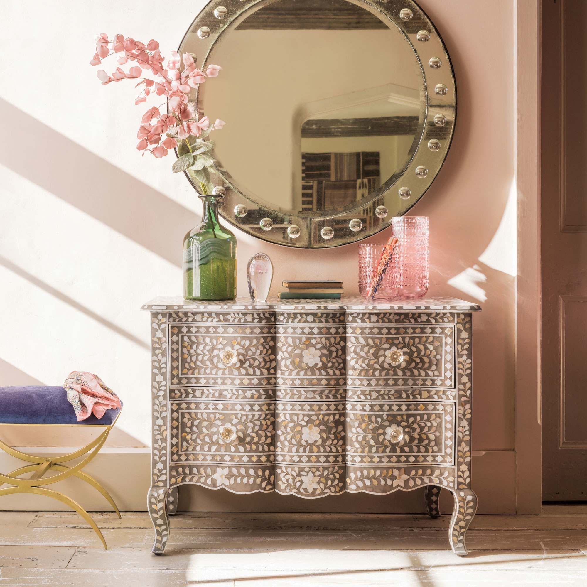 Caprera Chest of Drawers - Grey Mother of Pearl