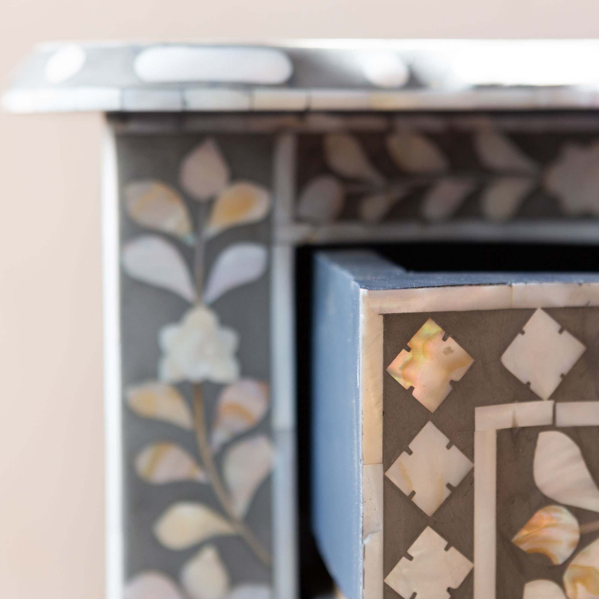 Caprera Chest of Drawers - Grey Mother of Pearl - Tabeer Homes