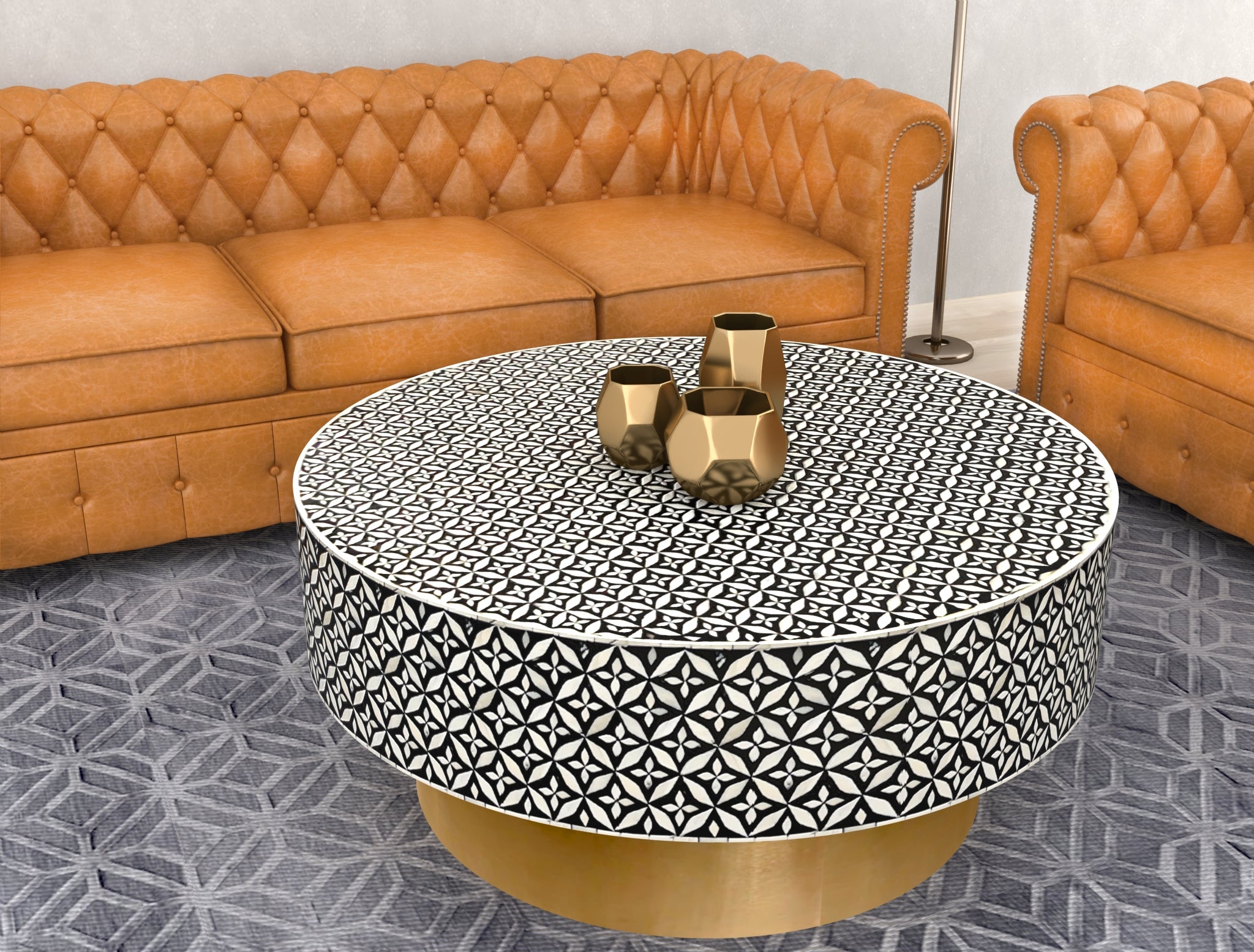 Bone inlay outlet coffee table